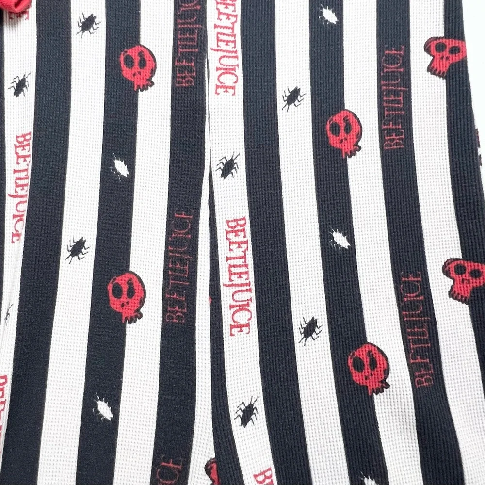 Beetlejuice x Forever 21 Kids Thermal Pajama Union Suit Skulls 13/14 L/XL